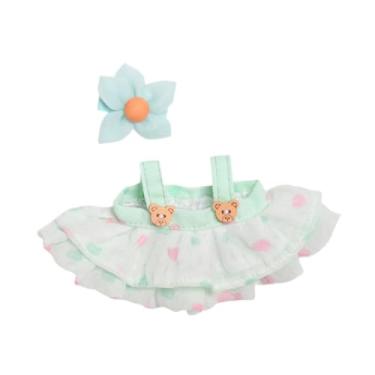 Imagem de EHJRE Roupa de Boneca, Conjunto de Vestuário para Boneca de Pato de Pelúcia de 15cm, Presente para Crianças, Verde 2 unidades