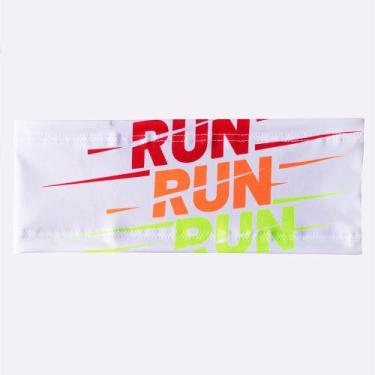 Imagem de Testeira HUPI HeadBand Run Run Run Branca, Branco
