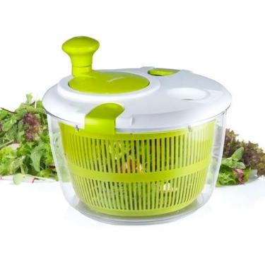 Imagem de Seca Saladas Centrifuga Secadora Folhas Tampa Com Travas - PenselarFun