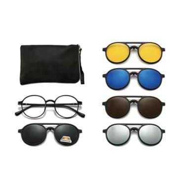 Imagem de Armação De Óculos Masculino Feminino Clip On 6 Em 1