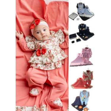 Imagem de Saída de maternidade feminino masculino para bebes de 0 a 2 meses de v