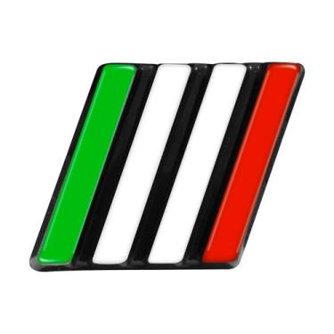 Imagem de Emblema Grade Bandeira Itália Fiat Argo Cronos Fastback Mobi Pulse Str