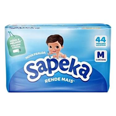 Imagem de Fralda Descartável Infantil Sapeka Rende Mais - Ontex, M com 44 fralda