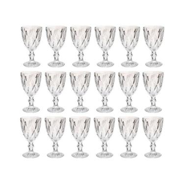 Imagem de Conjunto 18 Taça de vidro Bico de Jaca Diamante Transparente - ECO'S, 