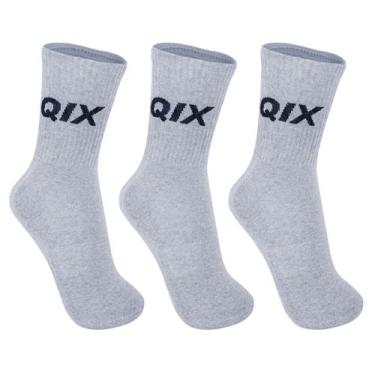 Imagem de Meia Cano Alto QIX Internacional - 3 Pares, Mescla, Único