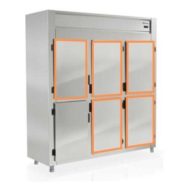 Imagem de Kit 5 Borracha Gaxeta Refrigerador Gelopar Grep 5porta 46x68 - ILPEA, 