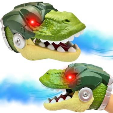 Imagem de Cabeça de Dinossauro de Mão com Som e Fumaça – Diversão Realista Deixe a Imaginação Fluir e a Brincadeira Não Vai Parar - Dragão Dinossauro Diversão luva dinossauro Fantoche Criança Presente Fantoche
