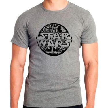 Imagem de Camiseta Masculina Cinza Star Wars Filme 01 - DESIGN CAMISETAS, Cinza,
