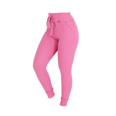 Imagem de Calça Feminina Ribana com Bolsos Jogger - Click Mais Bonita , Rose gol