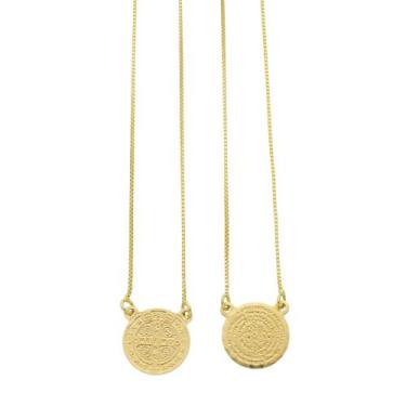 Imagem de Escapulário Oração São Bento Banhado a Ouro 18k - Crislu Semi Joias e 