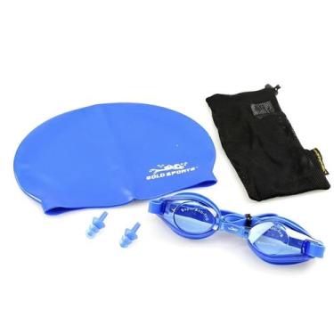 Imagem de Kit De Natação Gold Sports New Endura Pro - Adulto, Azul, Único, Uniss