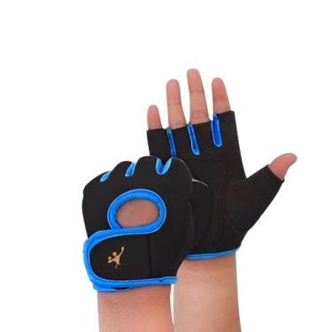 Imagem de Luva de Neoprene Gold Sports Iron com Polegar, Azul, P, Únissex