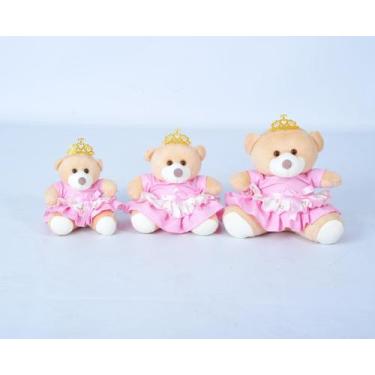 Imagem de Trio De Ursinhos Para Nichos 15cm 20cm 25cm Coroa - Aviador - Menino -