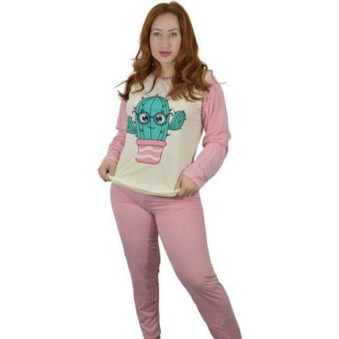 Imagem de Pijama Com Calça E Blusa Manga Longa - Fanaticos Por Cintas, Cactus, G