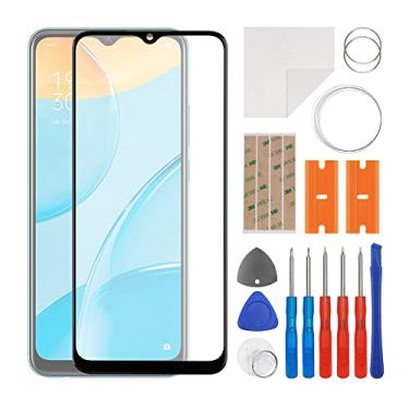 Imagem de SWARK Substituição da lente do painel externo de vidro frontal + OCA compatível com Oppo A15 e Oppo A15 (sem tela LCD e digitalizador de toque) com kit de reparo