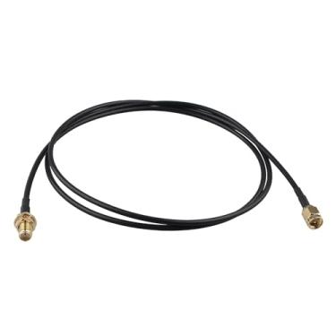 Imagem de Futheda Adaptador SMA macho para SMA fêmea cabo de extensão de antena anteparo RG174 cabo coaxial de baixa perda 1 m/3 pés compatível com roteador 4G LTE Gateway modem receptor Dongle SDR celular