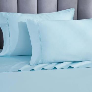 Imagem de Superior Modal from Beechwood Conjunto de fronhas de 400 fios, essencial de cama macio e legal, trama de cetim, capas de travesseiro, casa, hotel, spa, fronhas de quarto modernas sólidas, conjunto com
