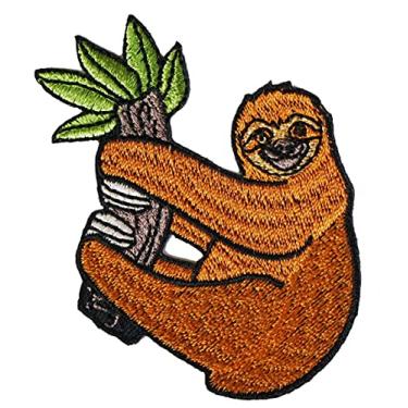 Imagem de Mochila de selva de animais bordada, preguiça bordada, para acampamento, vida selvagem, natureza