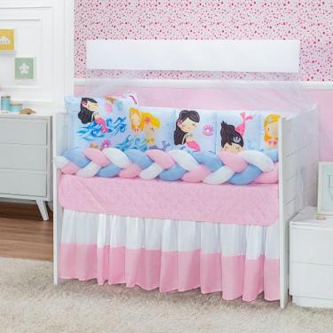 Imagem de Kit Berço Americano Nacional Astronauta Menino Marinho 11 Peças - Coro