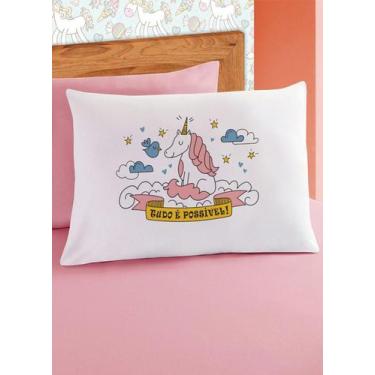 Imagem de Capa Fronha de Travesseiro Malha Unicórnio Avulsa - JW SHOP