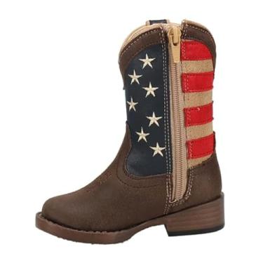 Imagem de ROPER Bota infantil unissex American Patriot Western, Marrom, 4 Big Kid
