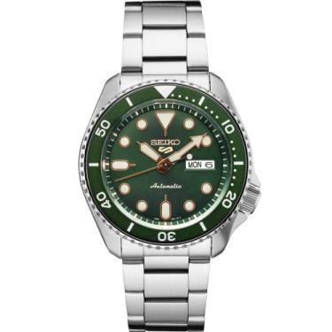 Imagem de Seiko Relógio masculino SRPD63 Seiko 5 Sports prateado 42,5 mm Aço inoxidável