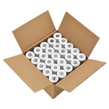 Imagem de MFLABEL Papel térmico para recibos POS de 6,35 cm x 1,5 m (50 rolos)