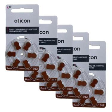Imagem de Pilha Auditiva Oticon 312 - 5 Cartelas (Com 30 Baterias)
