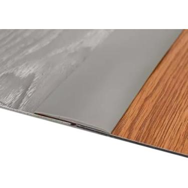 Imagem de Tira autoadesiva larga da transição do assoalho de 5cm, redutor liso do assoalho do vinil da tira da abertura do assoalho da sela, cinza, 1m/3.3ft