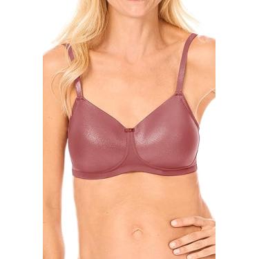 Imagem de Amoena Sutiã feminino Ivy acolchoado sem aro, ajustável, confortável para mastectomia, Vermelho brilhante, (34) D