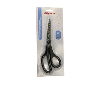 Imagem de Tesoura Comfort Estampada Circulo 21cm Preto 10