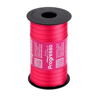 Imagem de Fita de Cetim 7mm nº1 - 100m Cor 2055 Rosa Amaranto  - 1 unidade - Fit