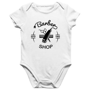 Imagem de Body Bebê Algodão Barber Shop - Foca na Moda, Branco, G