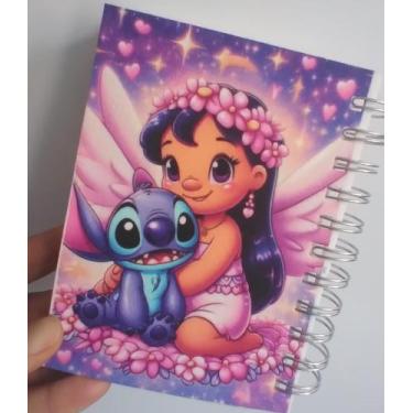 Imagem de Agenda Personalizada Permanente 15.5 x 11cm Lilo e Stitch Capa Dura - 