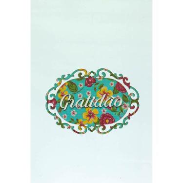 Imagem de Placa Aconchego Gratidão Azul Claro - Wersen  Artesanatos Ltda