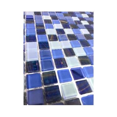 Imagem de Pastilha De Vidro Pedras Naturais WMX106 Safira 15x15x4 M² - RAVENA DE