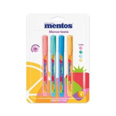 Imagem de Marca  texto destaq pastel mentos c/04un - Compactor