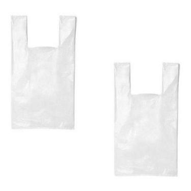 Imagem de 100 Sacolas Plasticas 60x80 Branca Reciclada Kit Oferta - Higipack