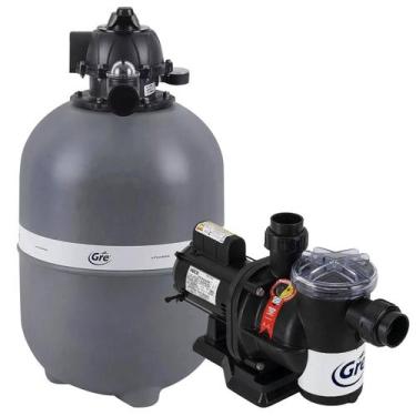 Imagem de Filtro De Areia GRE 300 + Bomba GRE 1/3 CV Para Piscina Até 30000 Litr