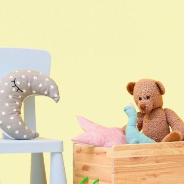 Imagem de Papel de Parede Adesivo Vinílico Prova d'água Amarelo Liso 3m - Leliz 