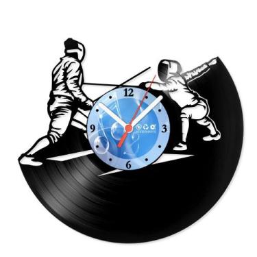 Imagem de Relógio De Parede Disco Vinil Esportes - Esgrima - VES-024 - Modernart