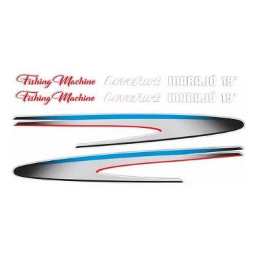 Imagem de Kit Faixa Adesivo Lancha Levefort Marajó 19''fishing Machine - SPTS