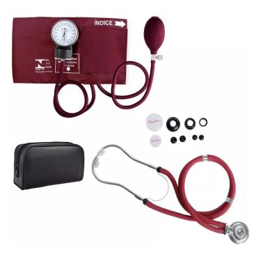 Imagem de Kit Enfermagem Com Esfigmomanômetro + Estetoscopio Duplo Rappaport Premium