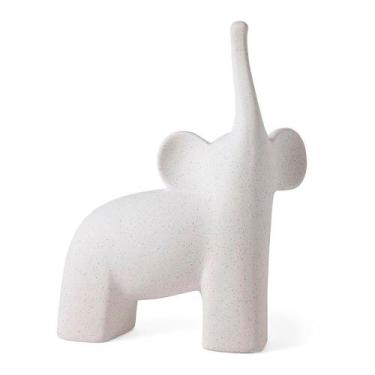Imagem de Escultura de Elefante em Cerâmica - Off White - Abra Casa