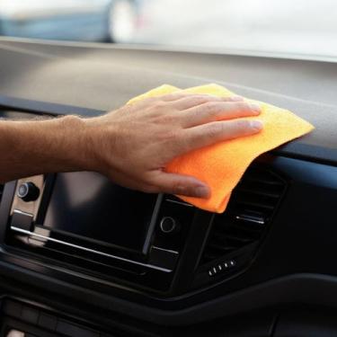 Imagem de Kit 10 Flanela Microfibra Lustro Brilho Intenso Secagem Deluxe - Pano 