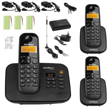 Imagem de Telefone Secretaria eletronica Bina Entrada Chip 3G 2 Ramal - Intelbra