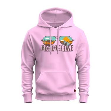 Imagem de Moletom Canguru Algodão Flanelado Rodeo Time - Vida Country, Rosa, P