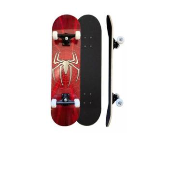 Imagem de Skate Iniciante Completo Esqueite Desenho Skat Spider Aranha - Arte de