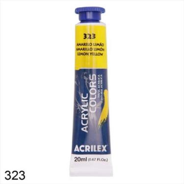 Imagem de Tinta acrílica Acrilex amarelo limão 323 20ml