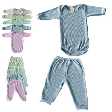 Imagem de Kit Body Bebe E Mijao Culote Canelado Com 12 Peças - Atacado - Jolen B